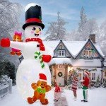 AerWo 14FT Inflatable Snowman Christmas Yard Decor