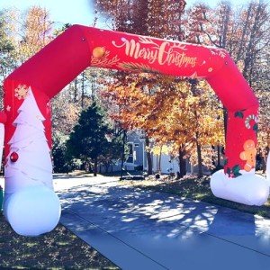 Giant Inflatable Christmas Arch with Holiday Characters