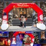Giant Inflatable Christmas Arch with Holiday Characters
