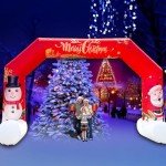 Giant Inflatable Christmas Arch with Holiday Characters