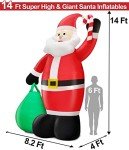 14ft Inflatable Santa Claus Christmas Yard Decor