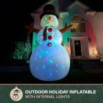 20-Ft Pre-Lit Inflatable Jolly Snowman Decor