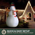 20-Ft Pre-Lit Inflatable Jolly Snowman Decor