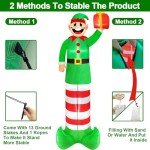 14 Ft Inflatable Christmas Elf with LED Lights