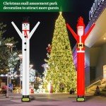2 Pack 20 Ft Christmas Inflatable Tube Men