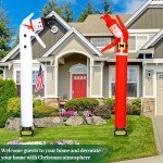 2 Pack 20 Ft Christmas Inflatable Tube Men
