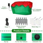 14 Ft Inflatable Christmas Elf with LED Lights