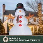 20-Ft Pre-Lit Inflatable Jolly Snowman Decor