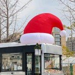 Giant 20Ft Inflatable Christmas Hat with LEDs