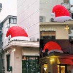 Giant 20Ft Inflatable Christmas Hat with LEDs