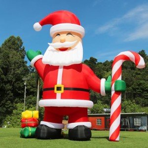 20FT Inflatable Santa with Candy Cane & Gifts