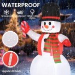 TISEJOY 8 FT Inflatable Snowman with LED Lights