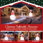 TISEJOY 8 FT Inflatable Snowman with LED Lights