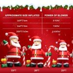 20FT Inflatable Santa with Candy Cane & Gifts