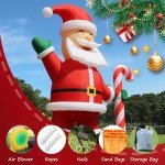 20FT Inflatable Santa with Candy Cane & Gifts