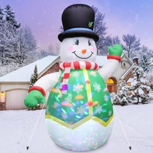 8FT Inflatable Snowman with LED Lights
