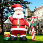 20FT Inflatable Santa with Candy Cane & Gifts