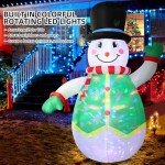 8FT Inflatable Snowman with LED Lights