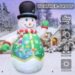 8FT Inflatable Snowman with LED Lights