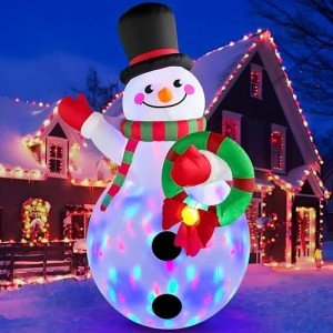 6 FT Inflatable Christmas Snowman with LED Lights