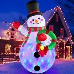 6 FT Inflatable Christmas Snowman with LED Lights
