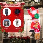 6Ft Climbing Santa and Dog Christmas Inflatable