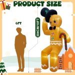 10 FT Gingerbread Inflatable Christmas Decoration with Lights