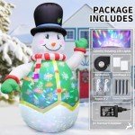8FT Inflatable Snowman with LED Lights