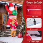 6Ft Climbing Santa and Dog Christmas Inflatable