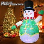 8FT Inflatable Snowman with LED Lights