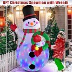 6 FT Inflatable Christmas Snowman with LED Lights