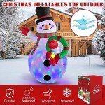 6 FT Inflatable Christmas Snowman with LED Lights