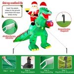 Giant 7FT Inflatable Santa Dinosaur Holiday Decor
