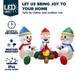 Inflatable Snowman and Campfire Christmas Decoration Set