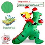 Giant 7FT Inflatable Santa Dinosaur Holiday Decor