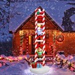 Joliyoou 10FT Christmas Inflatable Ladder Decor