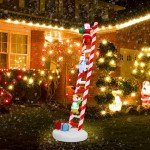 Joliyoou 10FT Christmas Inflatable Ladder Decor