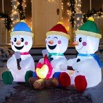 Inflatable Snowman and Campfire Christmas Decoration Set