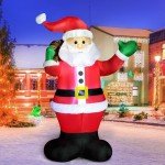 6 FT Inflatable Santa with Gift Bag for Christmas