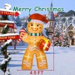 8FT Inflatable Gingerbread Man with LED Lights