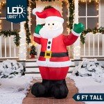 6 FT Inflatable Santa with Gift Bag for Christmas
