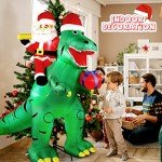 Giant 7FT Inflatable Santa Dinosaur Holiday Decor