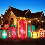 MICOCAH 8 FT Christmas Inflatable Gift Box Combo