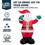 6 FT Inflatable Santa with Gift Bag for Christmas