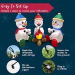 Inflatable Snowman and Campfire Christmas Decoration Set