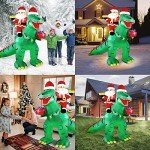 Giant 7FT Inflatable Santa Dinosaur Holiday Decor