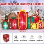 MICOCAH 8 FT Christmas Inflatable Gift Box Combo