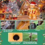 8FT Inflatable Gingerbread Man with LED Lights