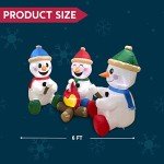 Inflatable Snowman and Campfire Christmas Decoration Set