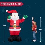 6 FT Inflatable Santa with Gift Bag for Christmas